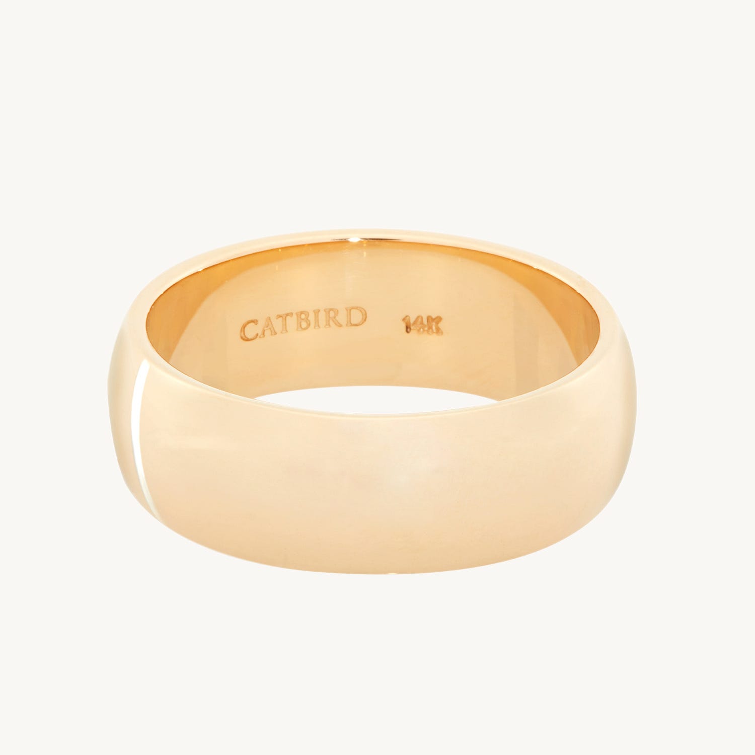 Catbird Classic Wedding Bands, Half Round Band, 6mm