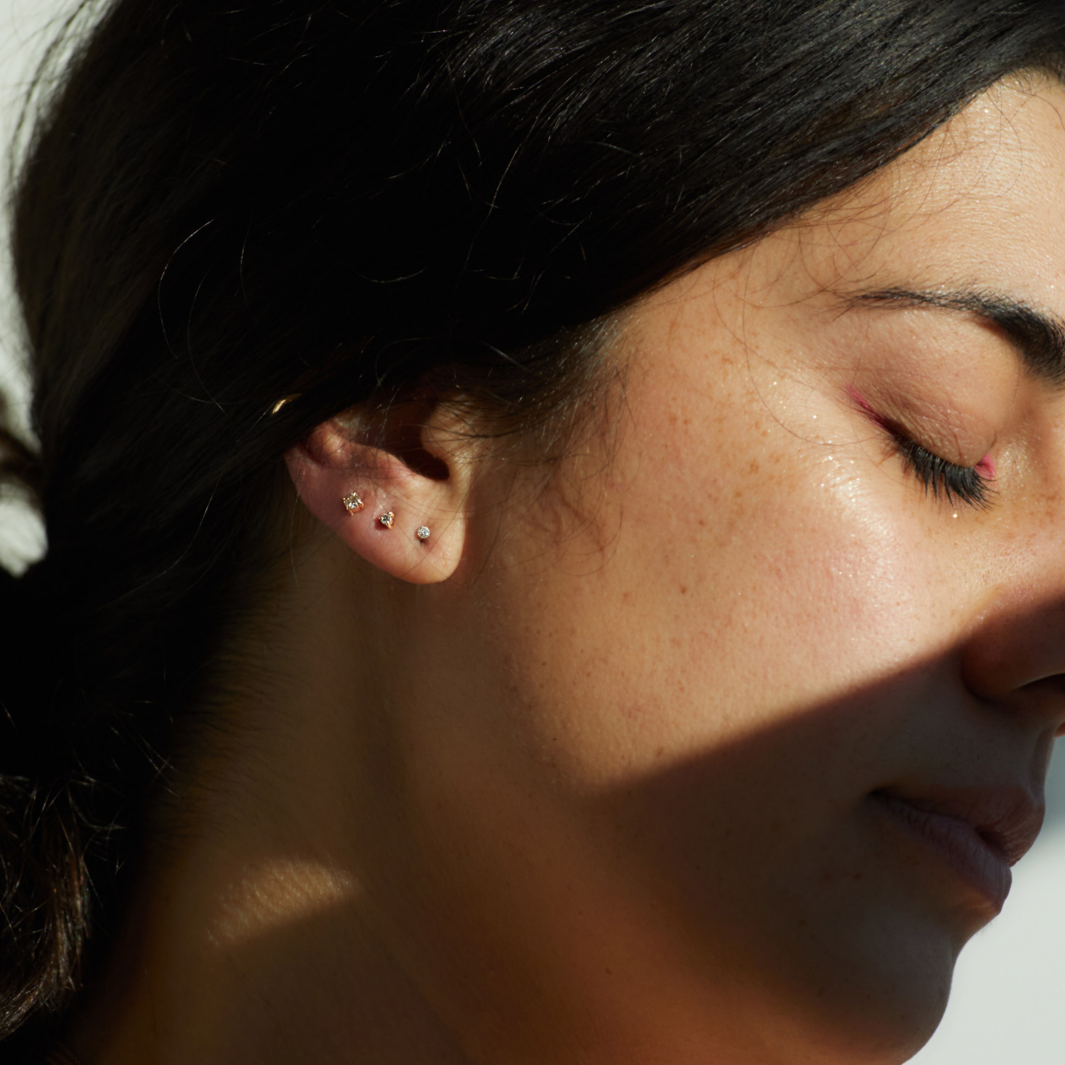 Angel Hair Diamond Stud Earrings, Sparkler (single) - Image 4