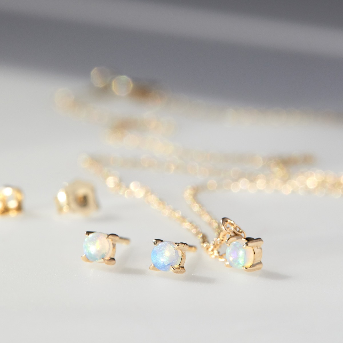 Slumberous Light Opal Stud (single) - Image 10