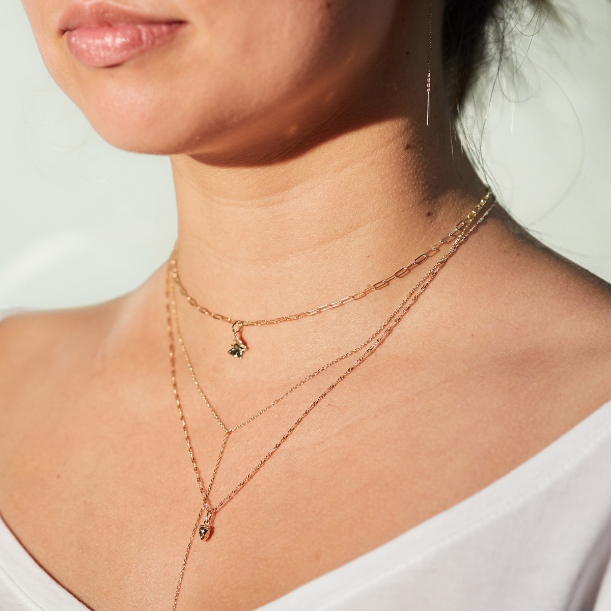 Wild Strawberry Charm, Yellow Gold - Image 5