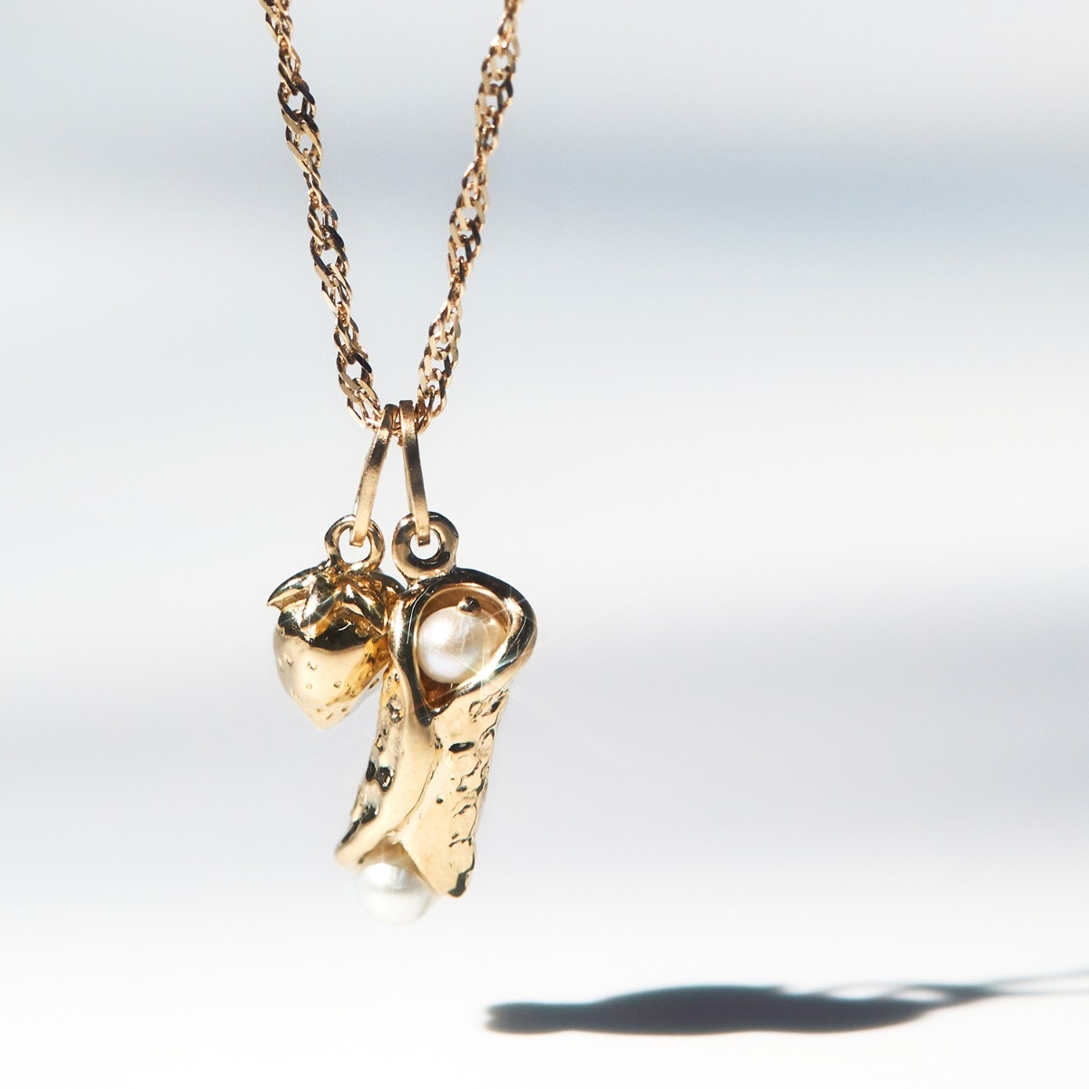 Wild Strawberry Charm, Yellow Gold - Image 12