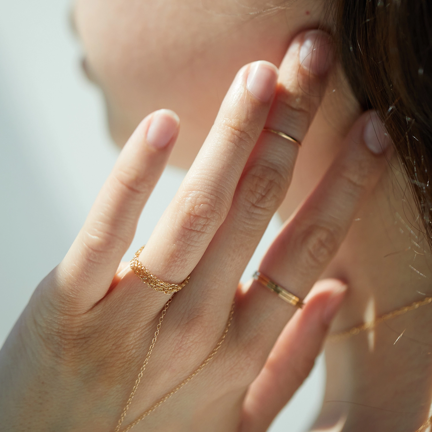 Sweet Nothing Gold Chain Ring - Image 5