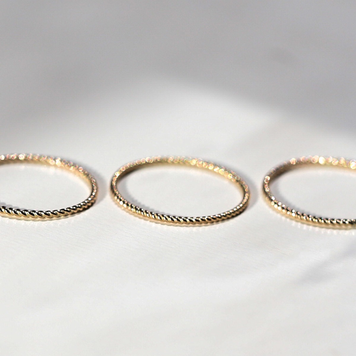 Twisted Stacker Gold Ring - Image 9