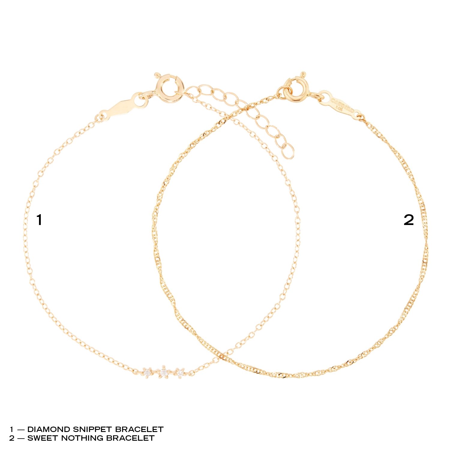 Alternative view of Gossamer & Diamond Bracelet Set