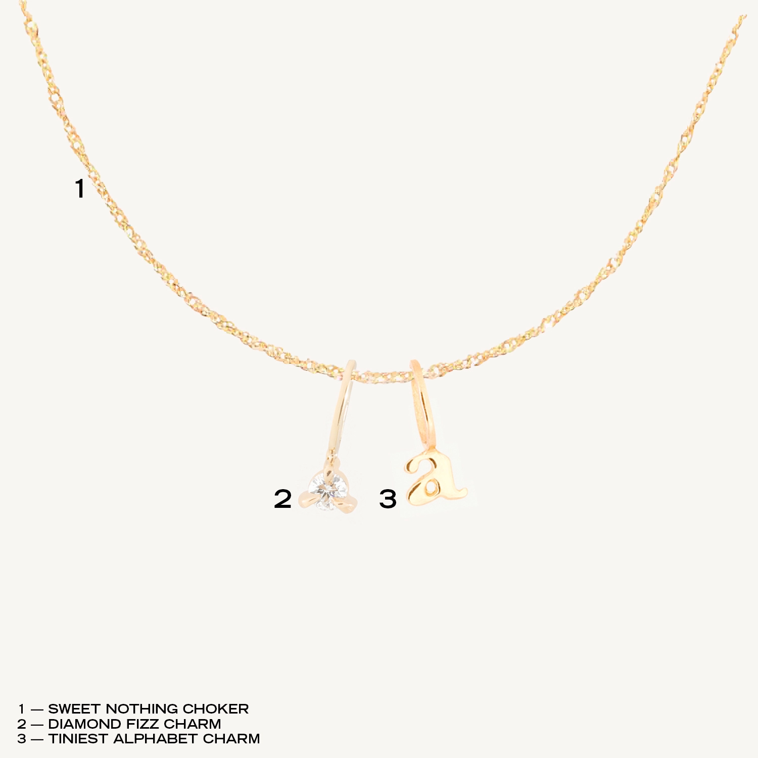 Choose Your Initial & Diamond Charm Necklace - Image 10
