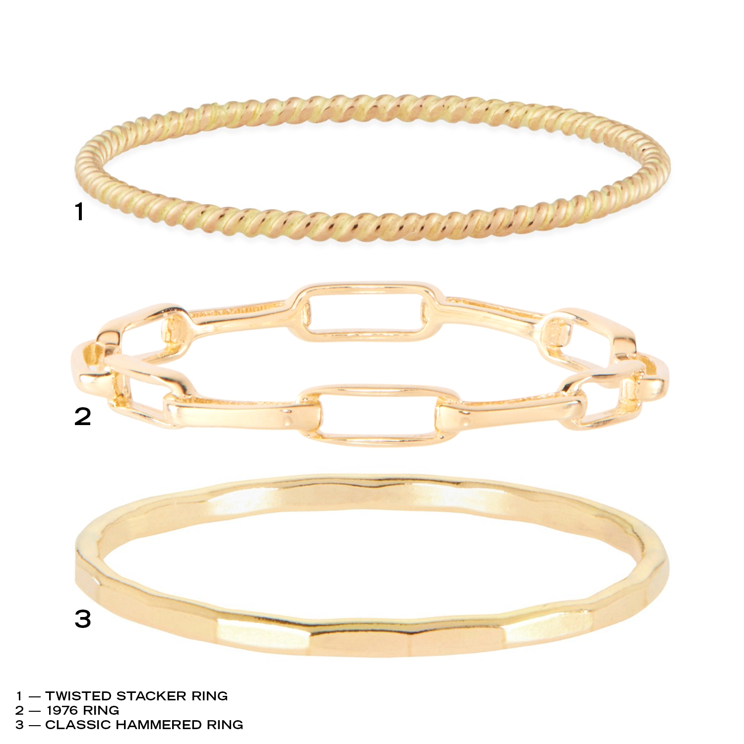 Alternative view of Truest Three Ring Set