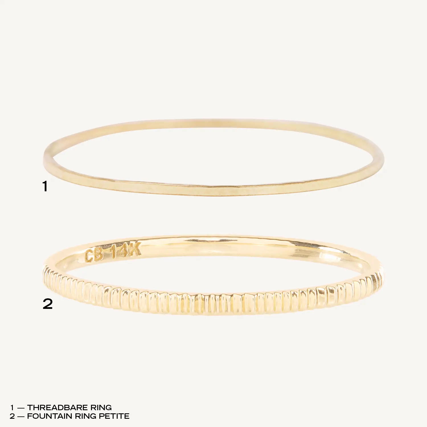 Alternative view of Threadbare and Fountain Ring Set