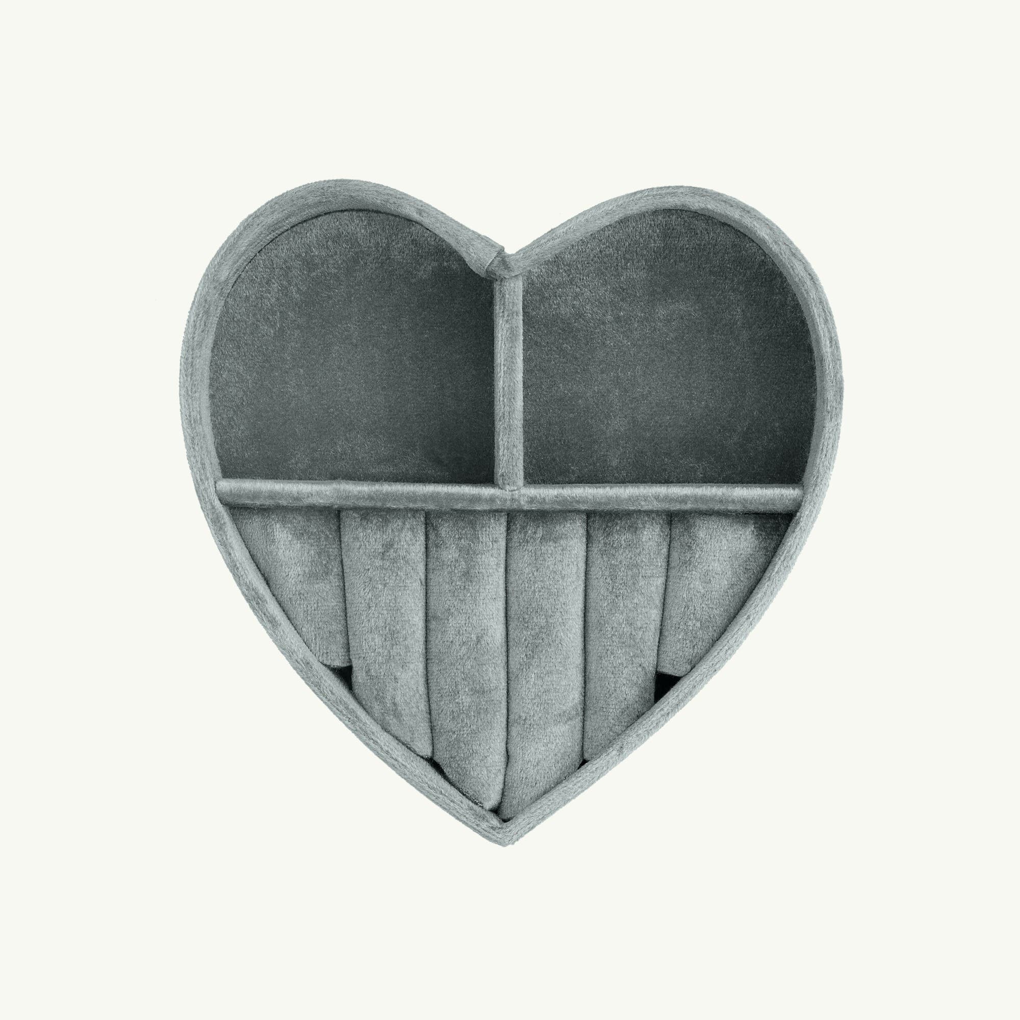 Alternative view of Catbird Souvenir Heart Jewelry Box, Winter Night Blue