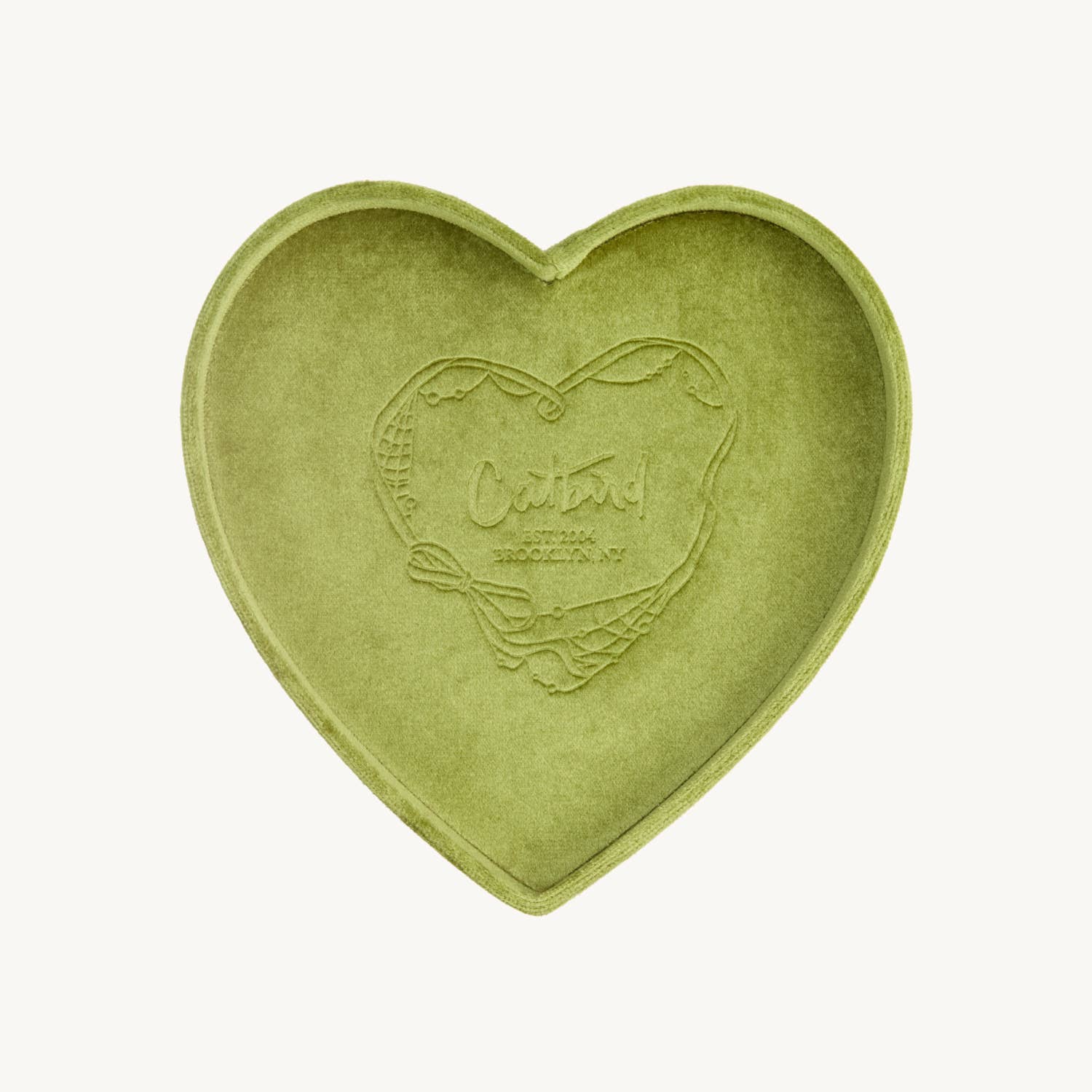 Catbird Souvenir Heart Jewelry Box, Rind Green - Image 3