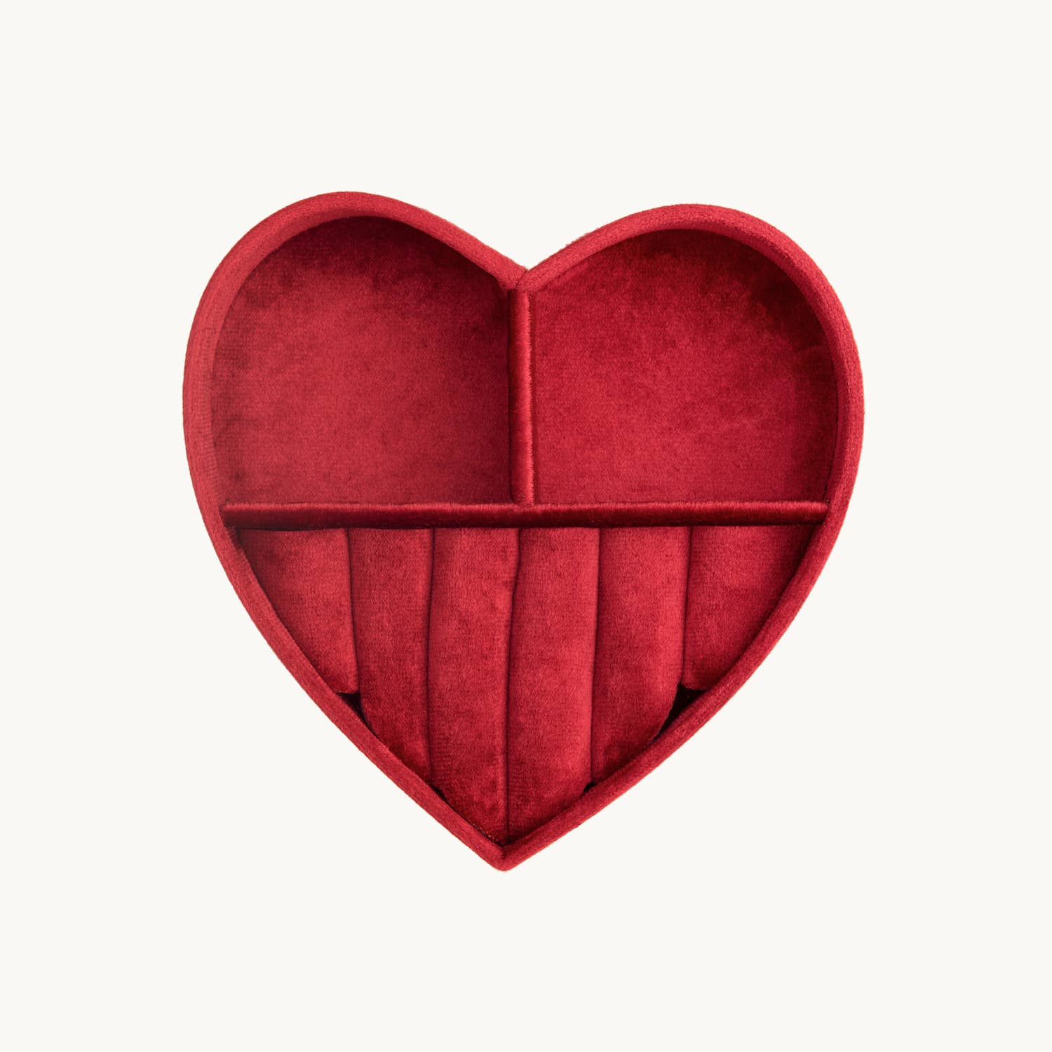Alternative view of Catbird Souvenir Heart Jewelry Box, Ruby Red