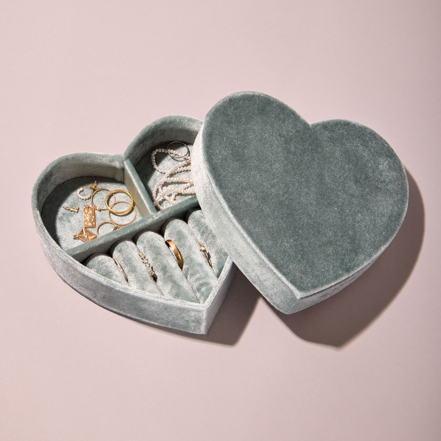 Catbird Souvenir Heart Jewelry Box, Winter Night Blue - Image 5