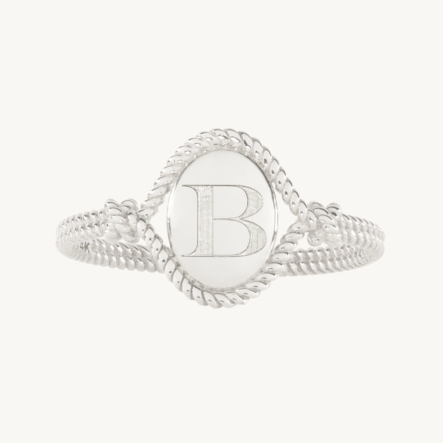 Love Knot Silver Signet Ring - Image 9