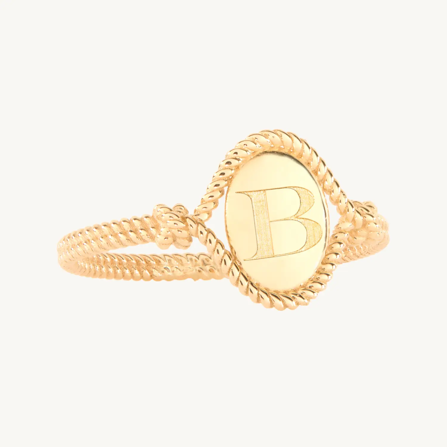 Alternative view of Love Knot Gold Signet Ring