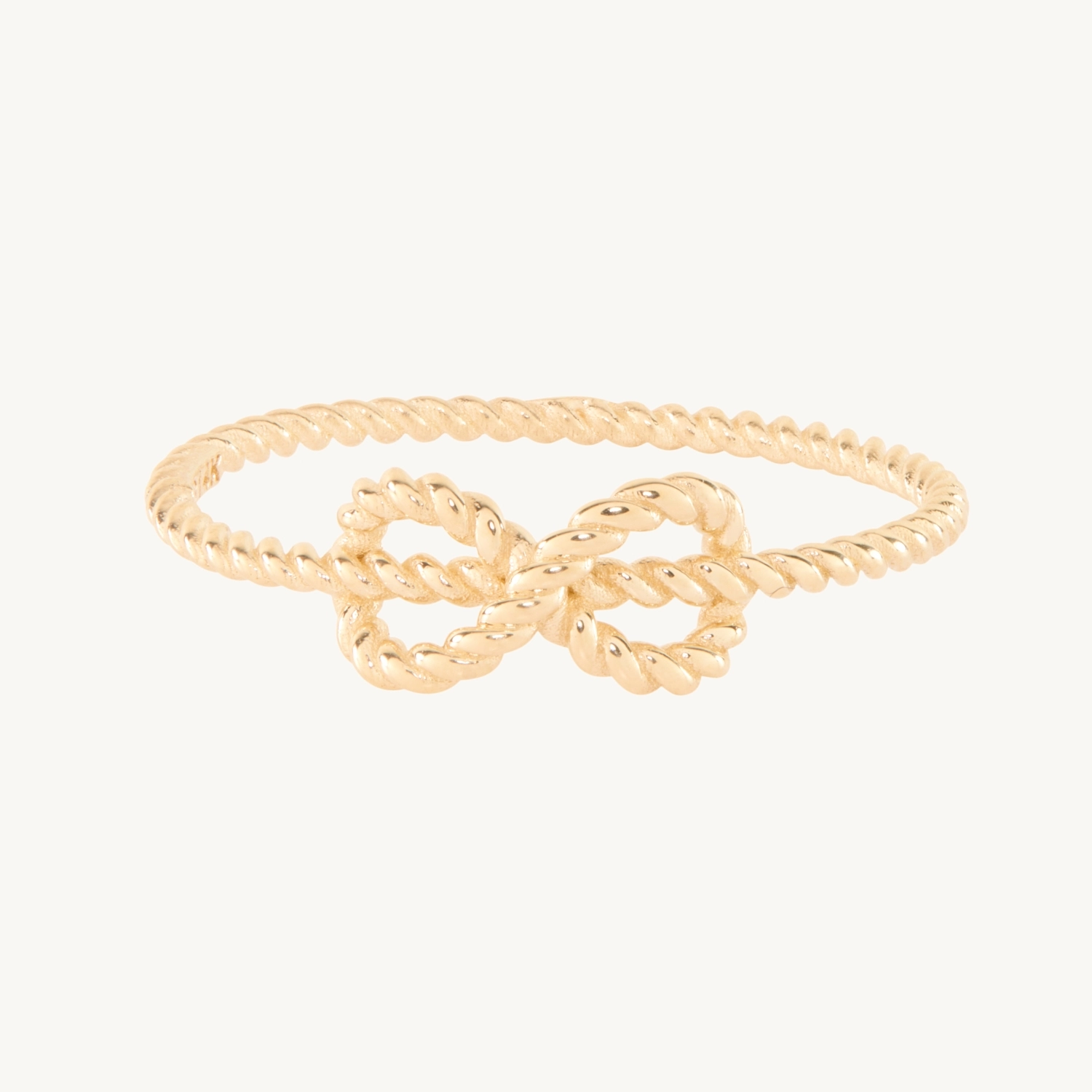 Love Knot Gold Infinity Ring - Image 10