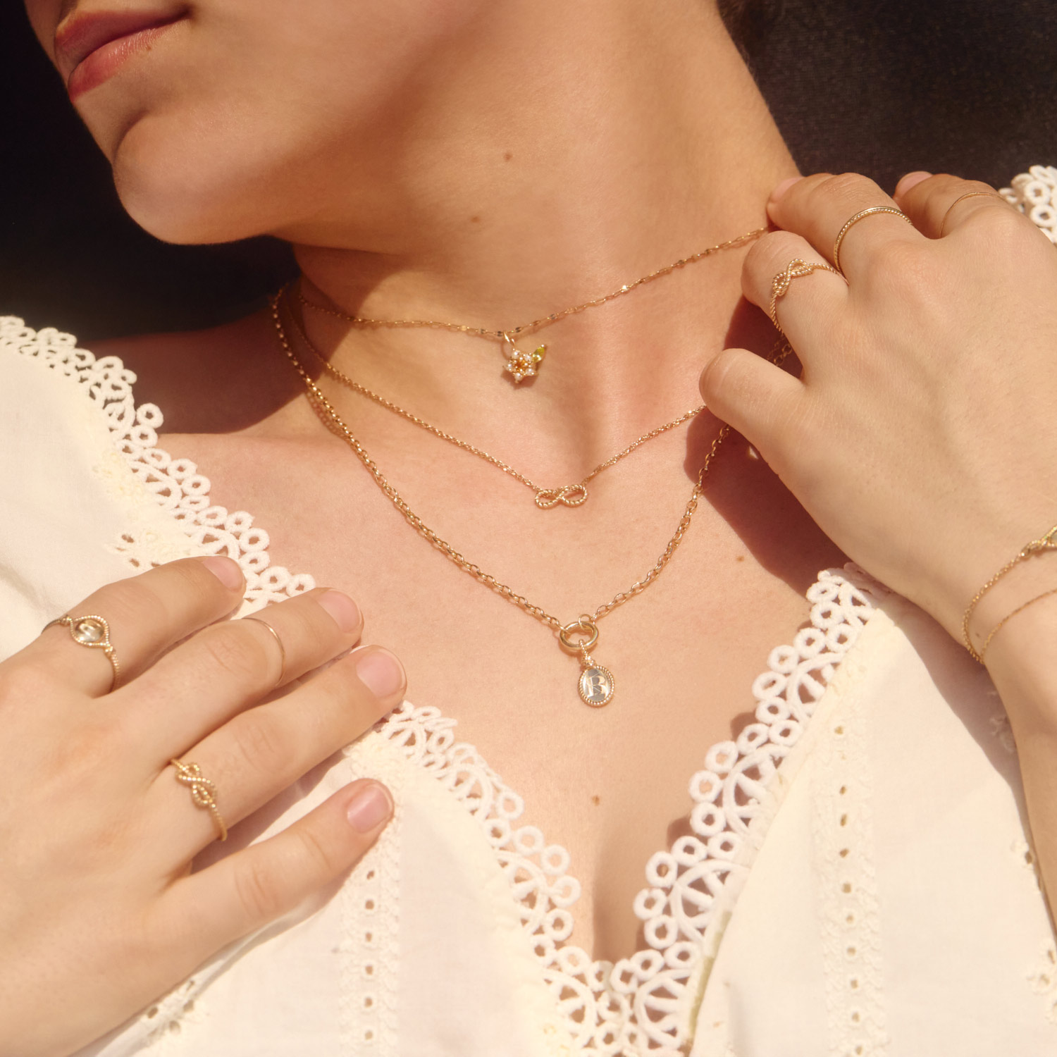 Love Knot Gold Infinity Ring - Image 7