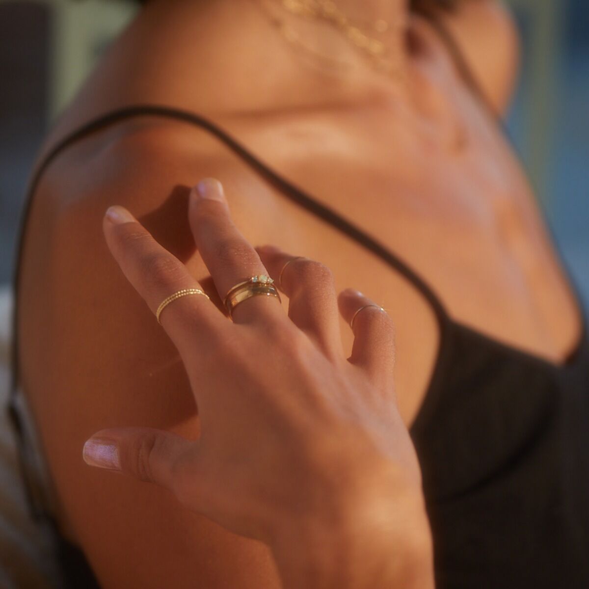 Twisted Stacker Gold Ring - Image 7