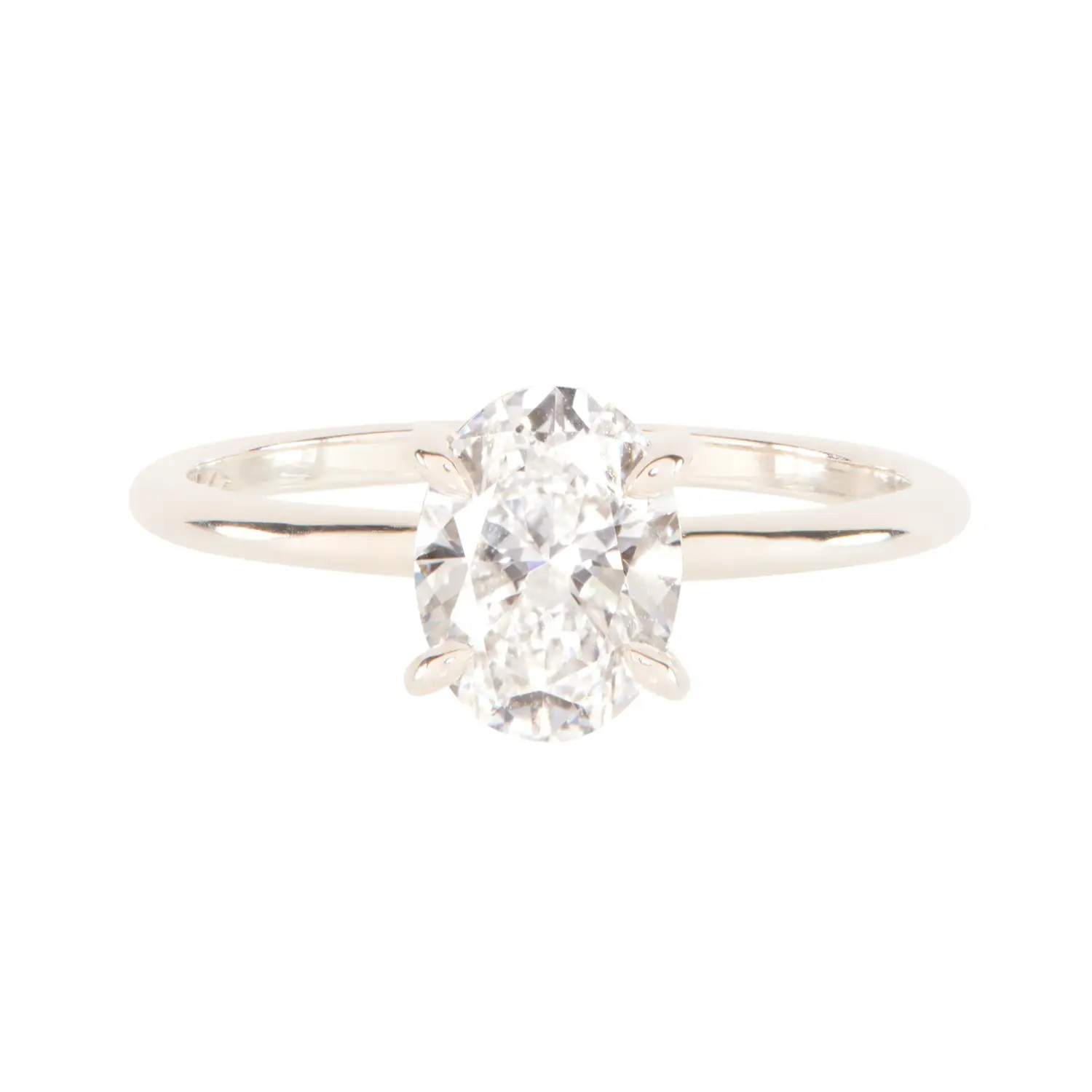 The Grand Swan Solitaire Oval Lab-Grown Diamond Ring