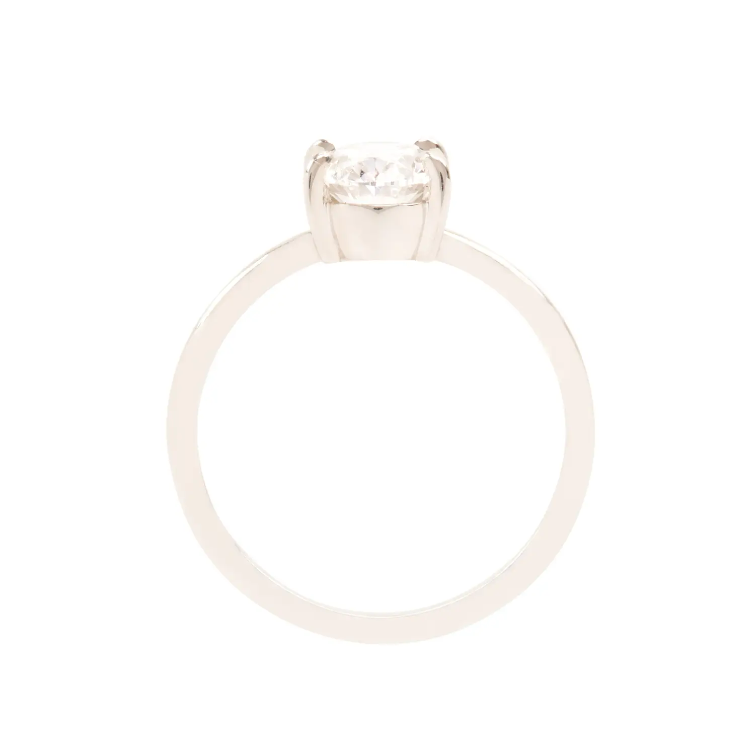 The Grand Swan Solitaire Oval Lab-Grown Diamond Ring - Image 3