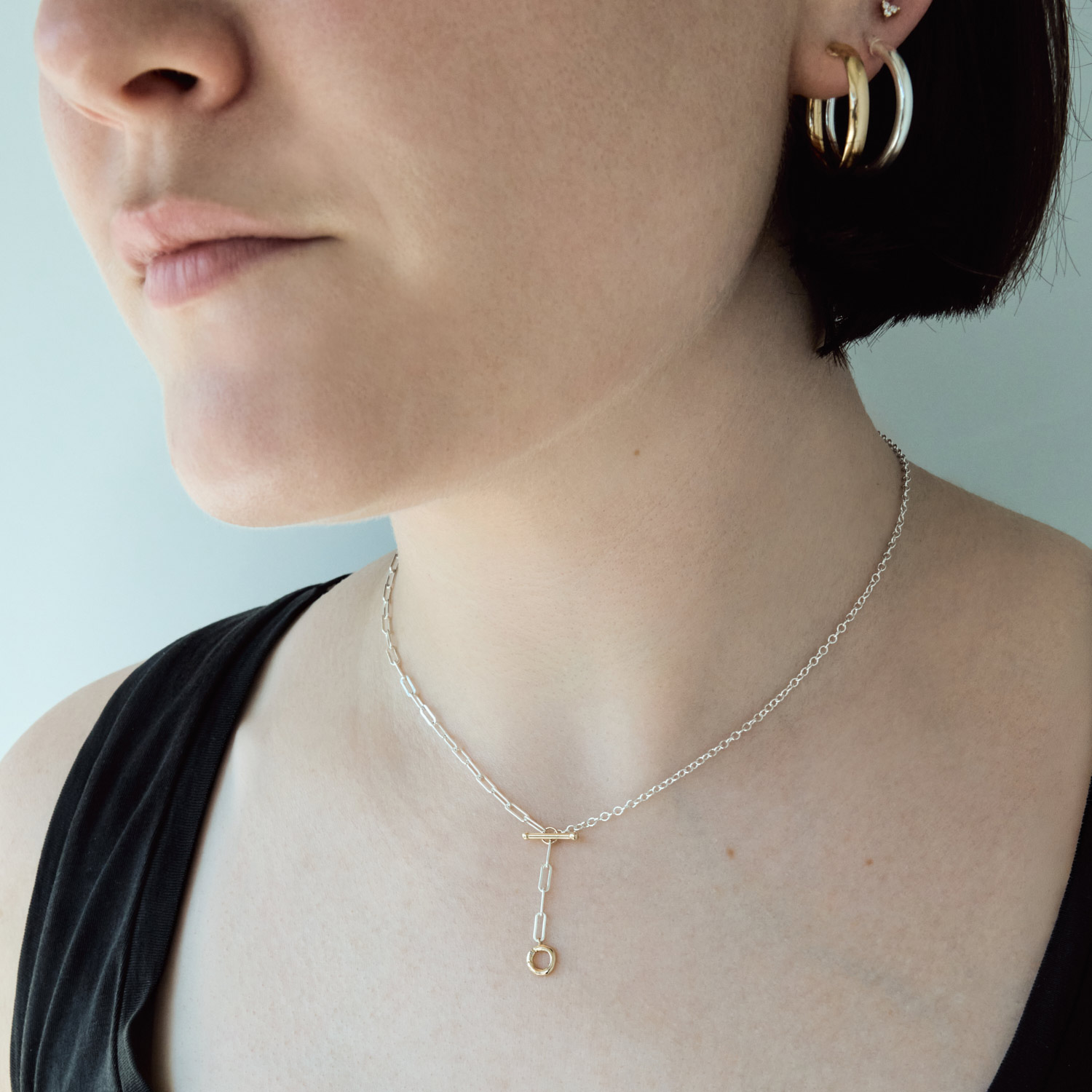 1976 Silver & Gold Toggle Lariat - Image 3