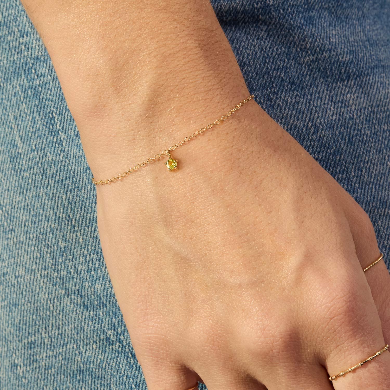 Little Star Birthstone Charm Bracelet - Image 4