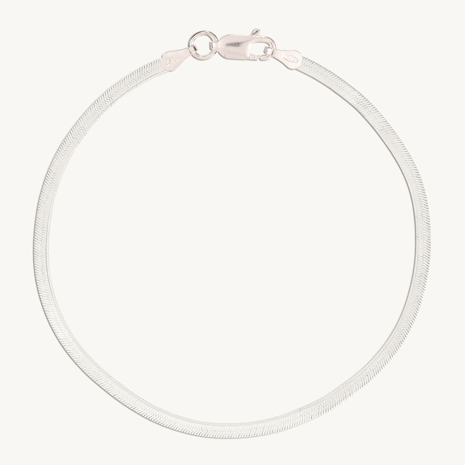 Spritz Herringbone Silver Bracelet