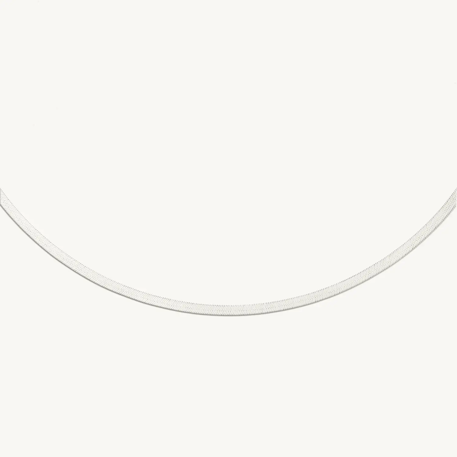Spritz Herringbone Silver Chain