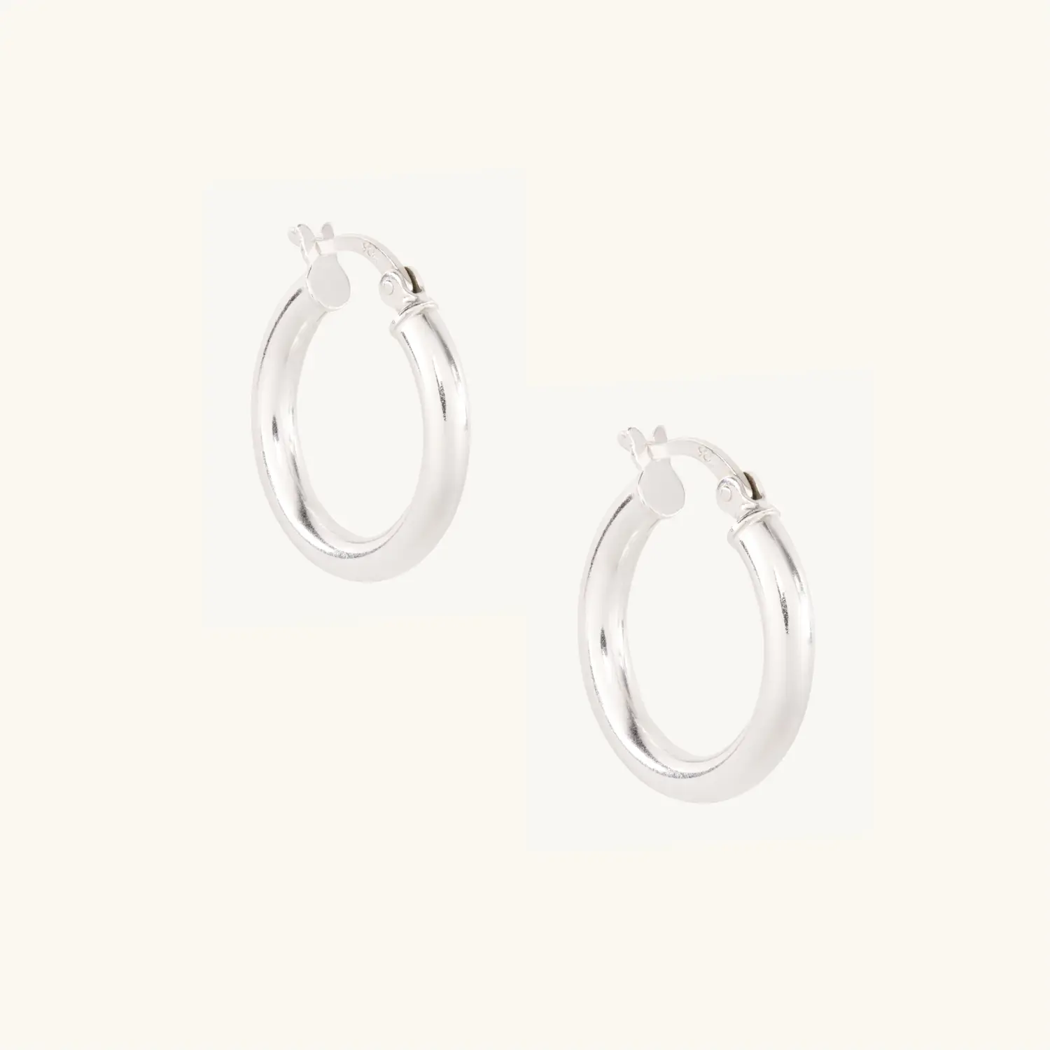 Grand Tubetti Silver Hoops (pair)