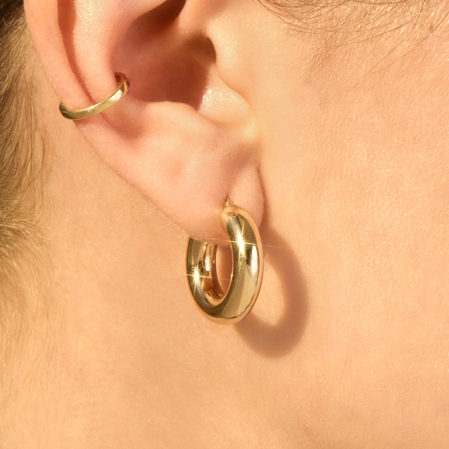 Alternative view of Chubby Tubetti Hoops (pair)