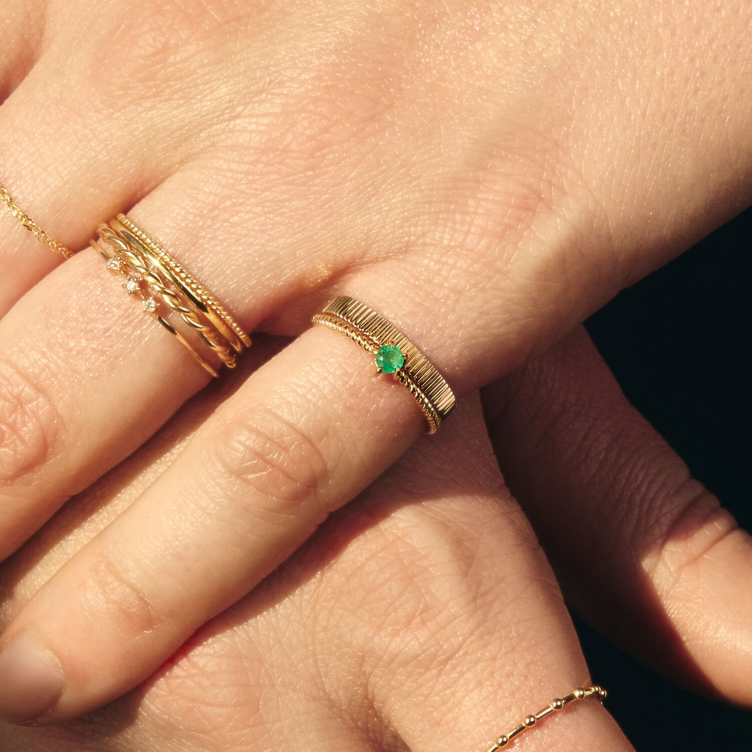 Little Star Gold Birthstone Ring - Image 6