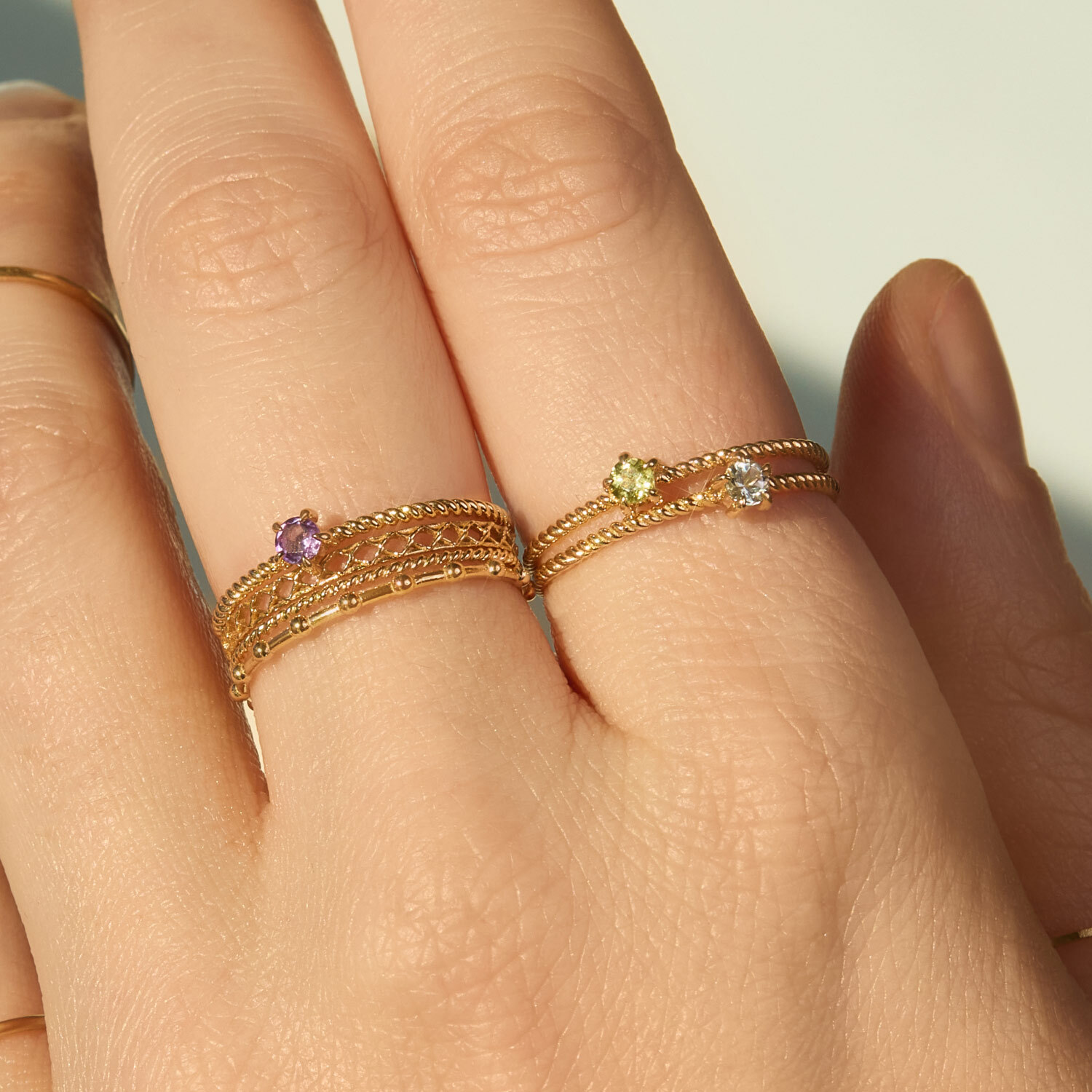Little Star Gold Birthstone Ring - Image 8