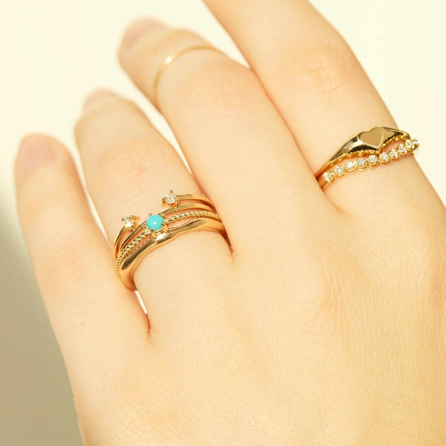 Little Star Gold Birthstone Ring - Image 7