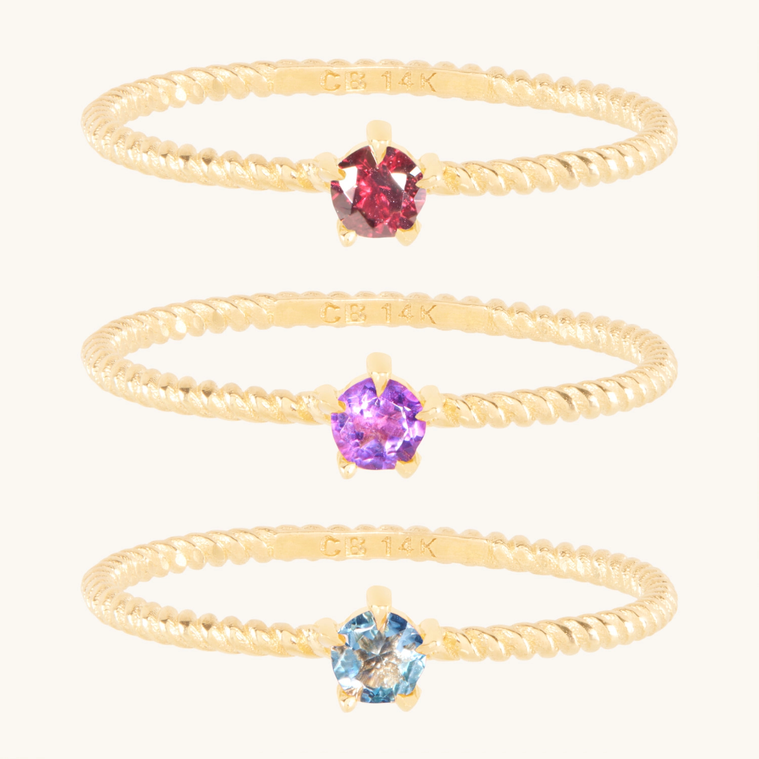 Little Star Gold Birthstone Ring - Image 19