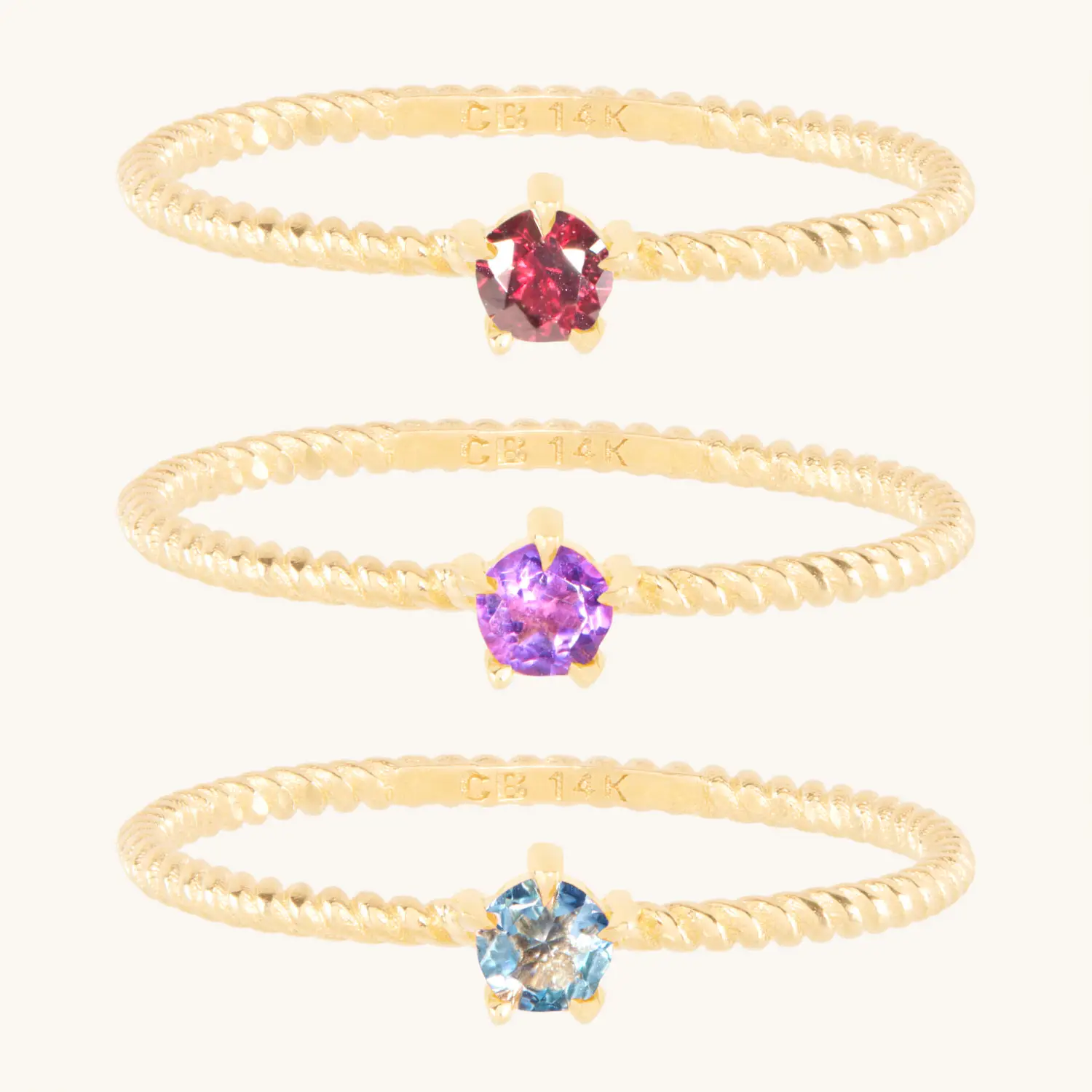 Little Star Gold Birthstone Ring