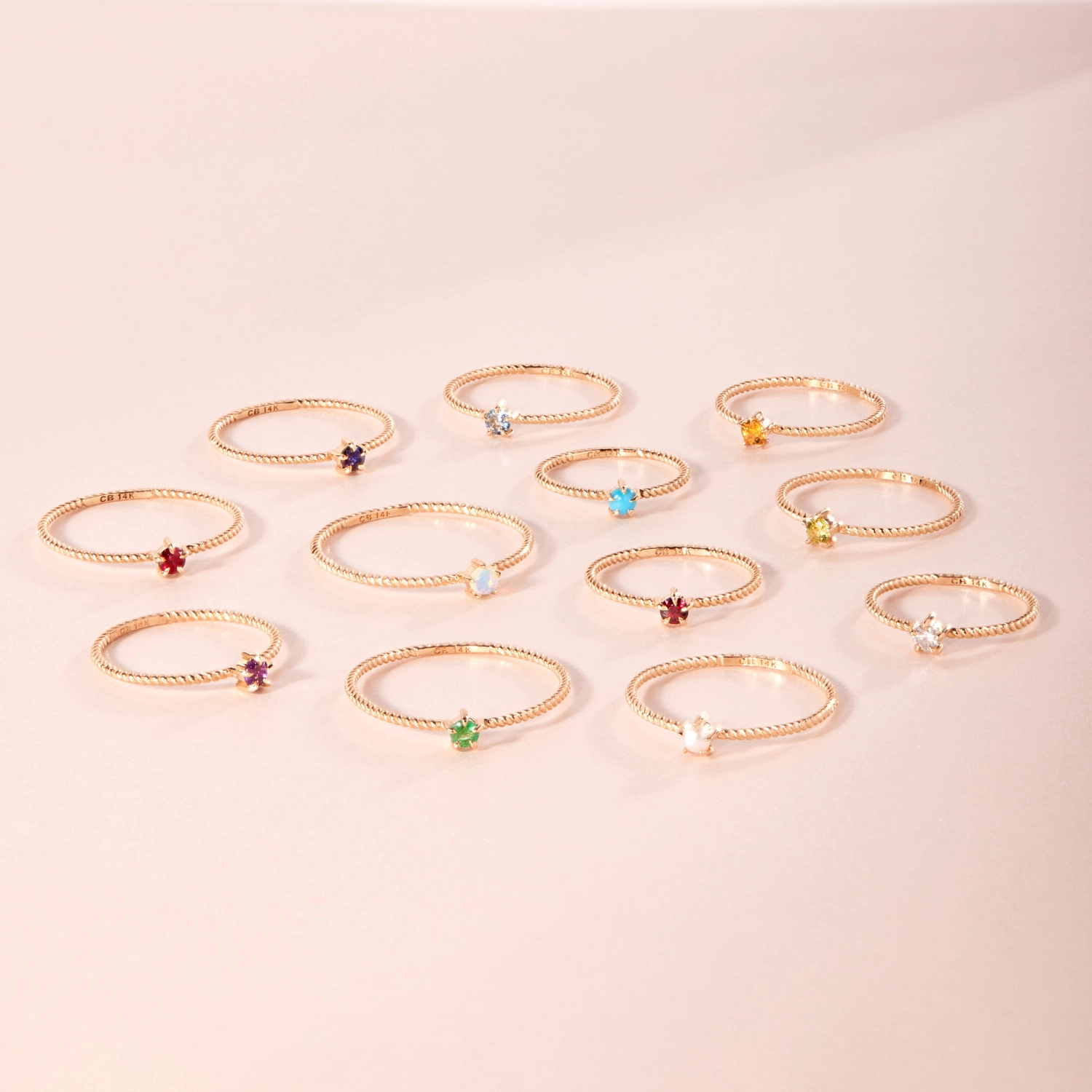 Little Star Gold Birthstone Ring - Image 15
