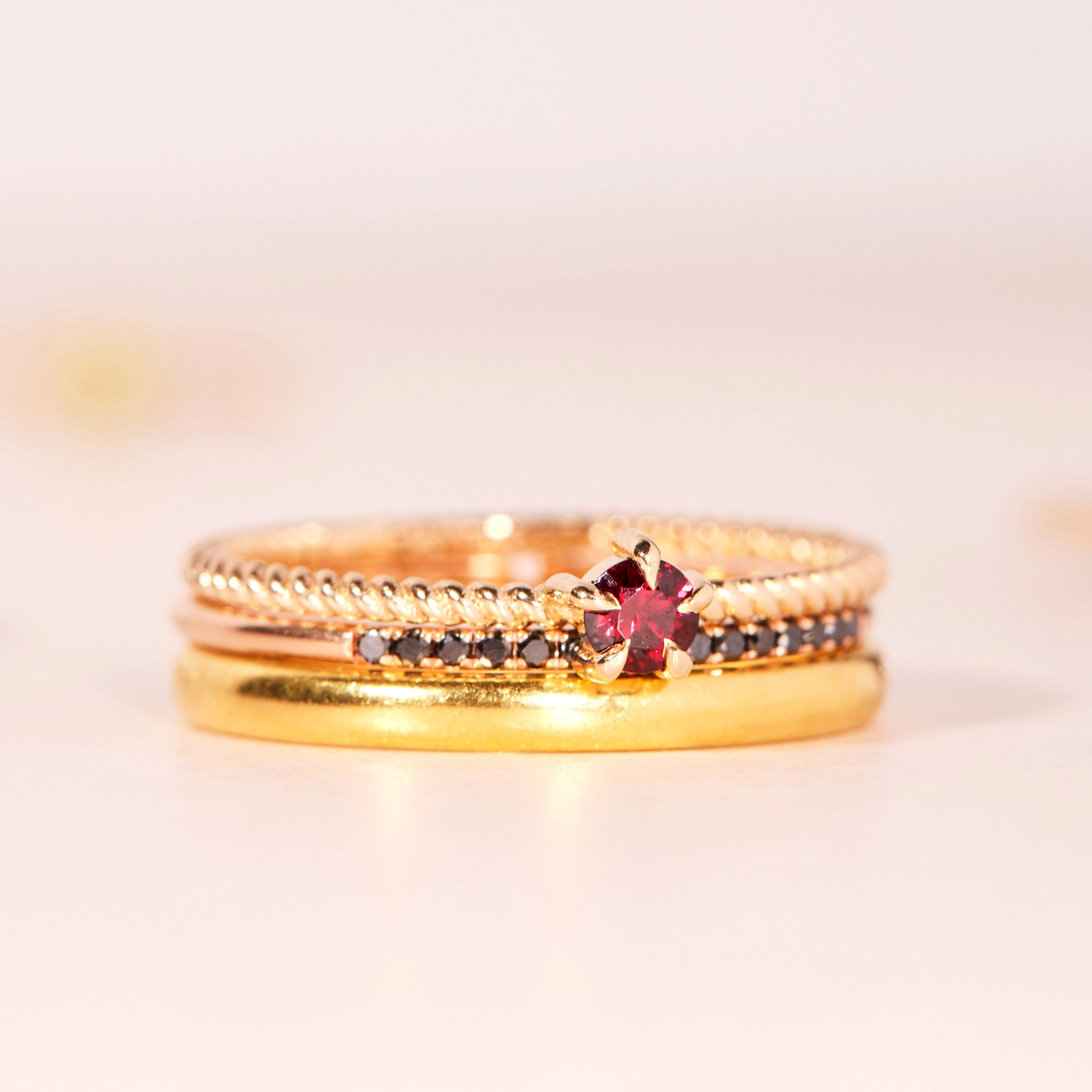 Little Star Gold Birthstone Ring - Image 17