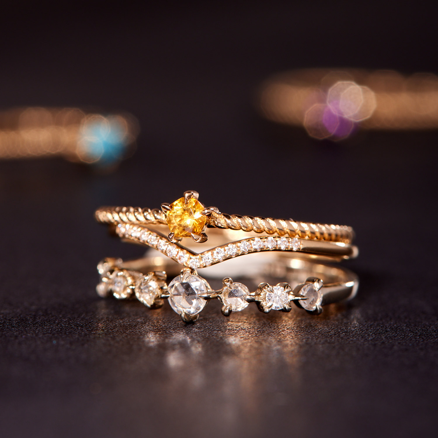 Little Star Gold Birthstone Ring - Image 14