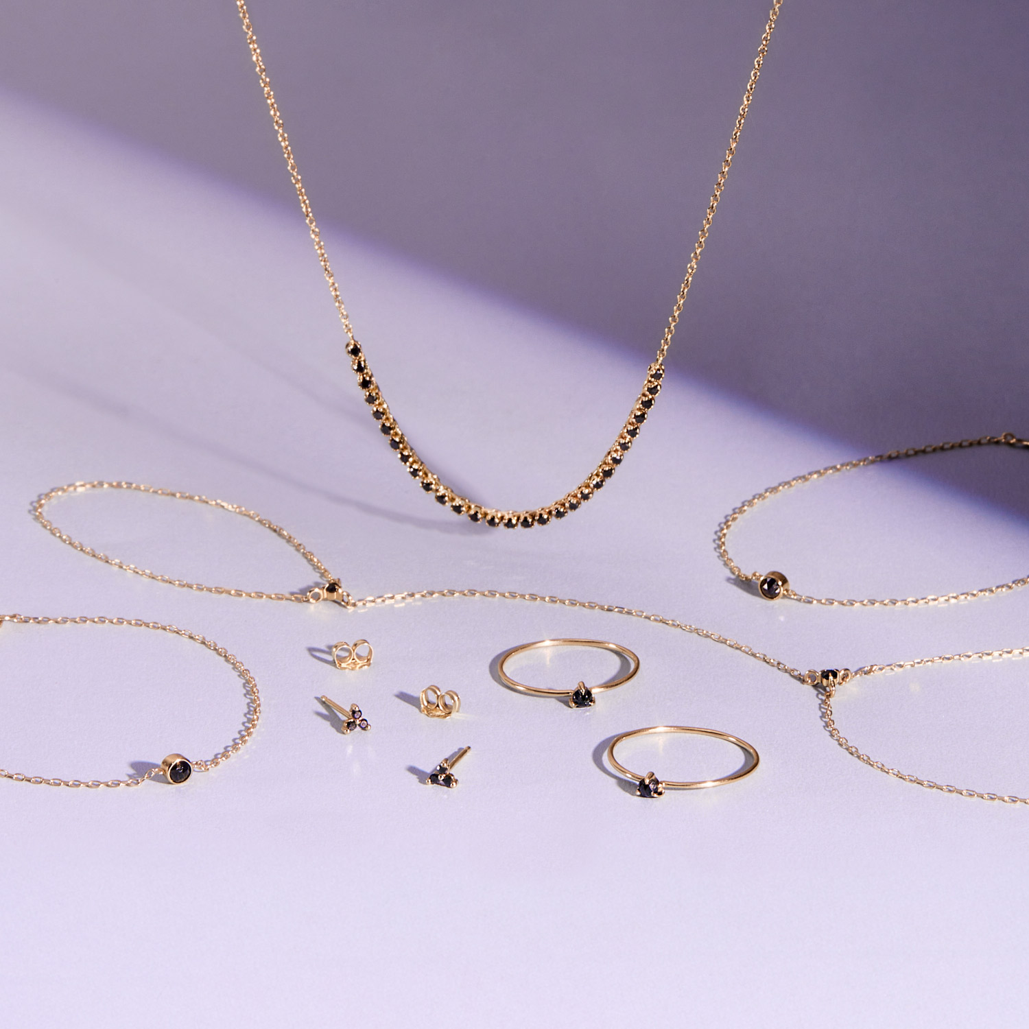 Black Diamond One O'Clock Demi Tennis Necklace - Image 10