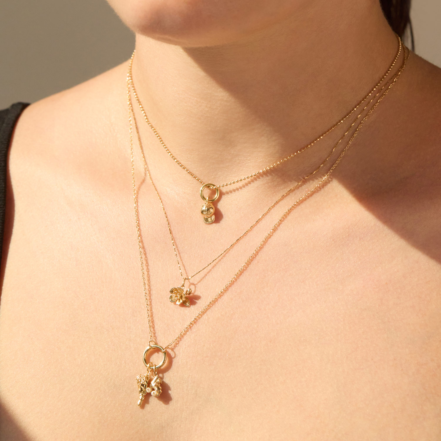 Cherry Blossom Gold Charm - Image 3