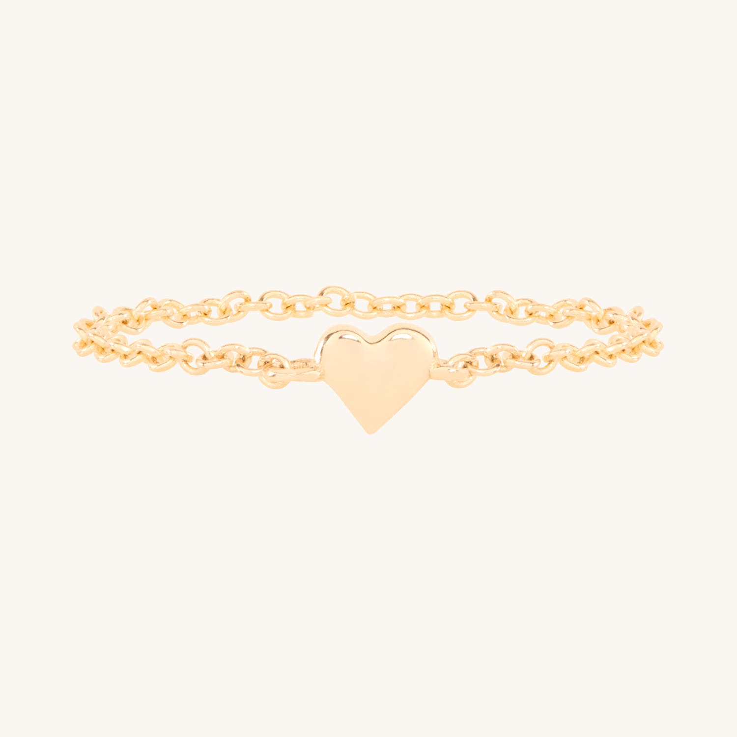 Tiniest Heart Chain Ring