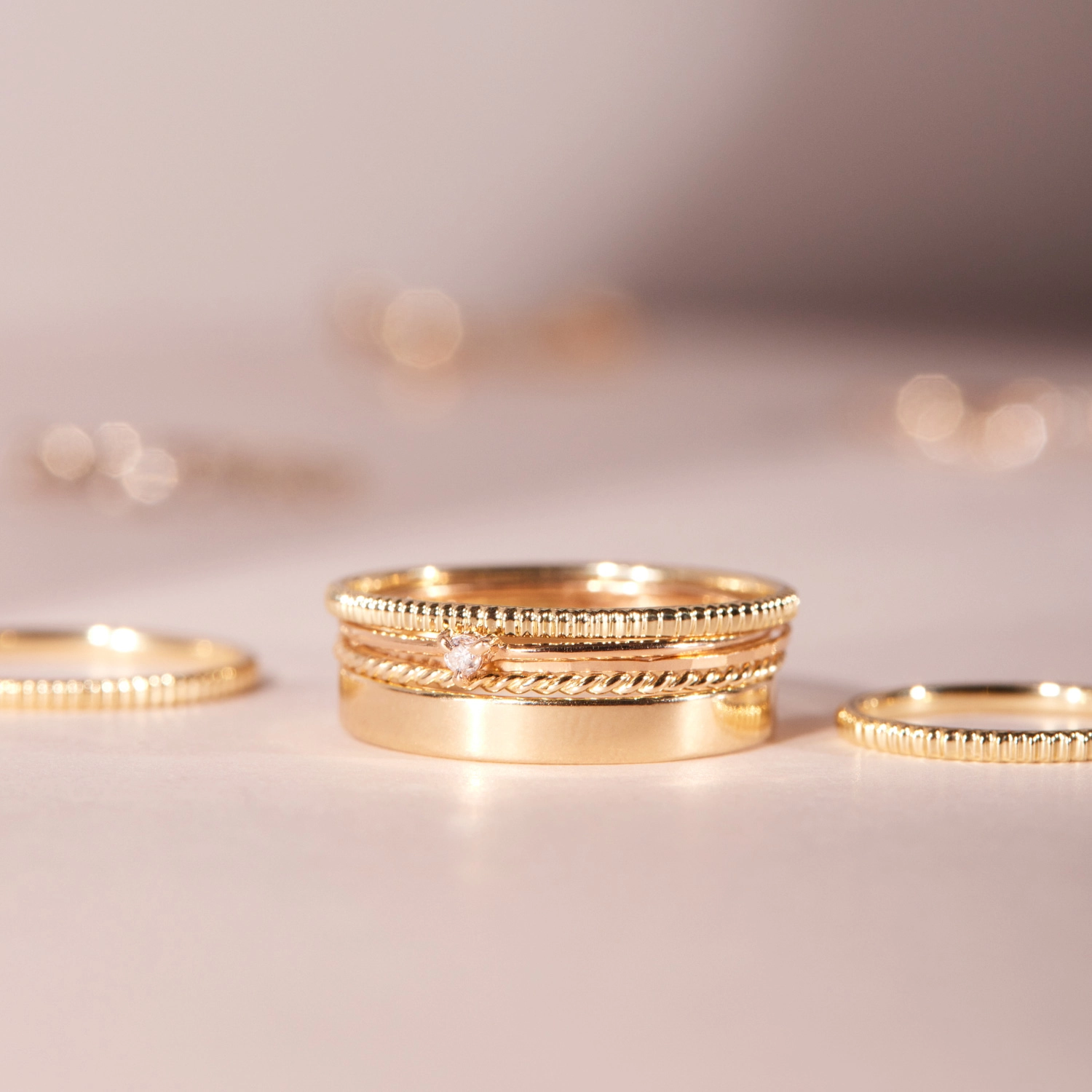 Petite Gold Fountain Ring - Image 10