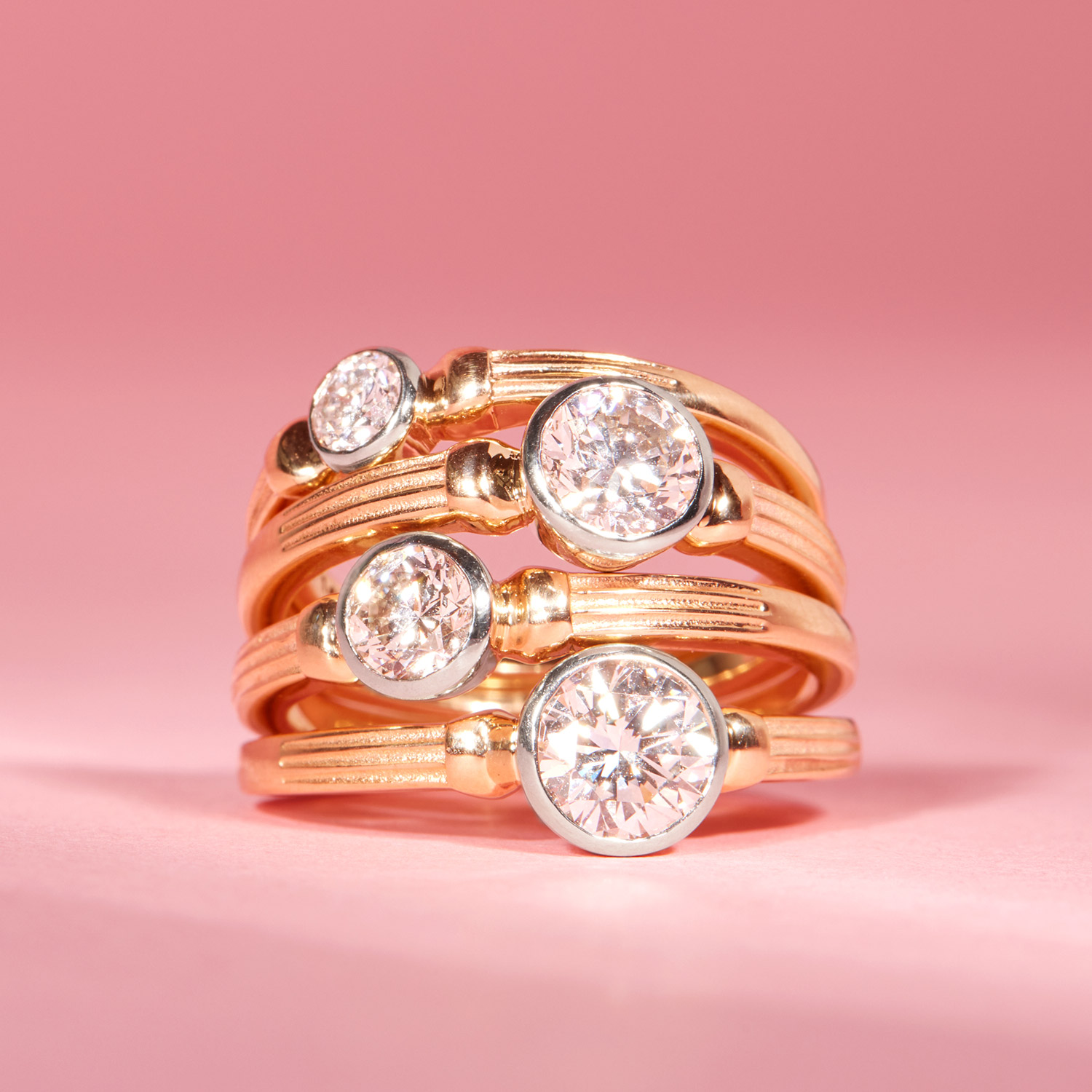 Column Solitaire Diamond Ring - Image 13