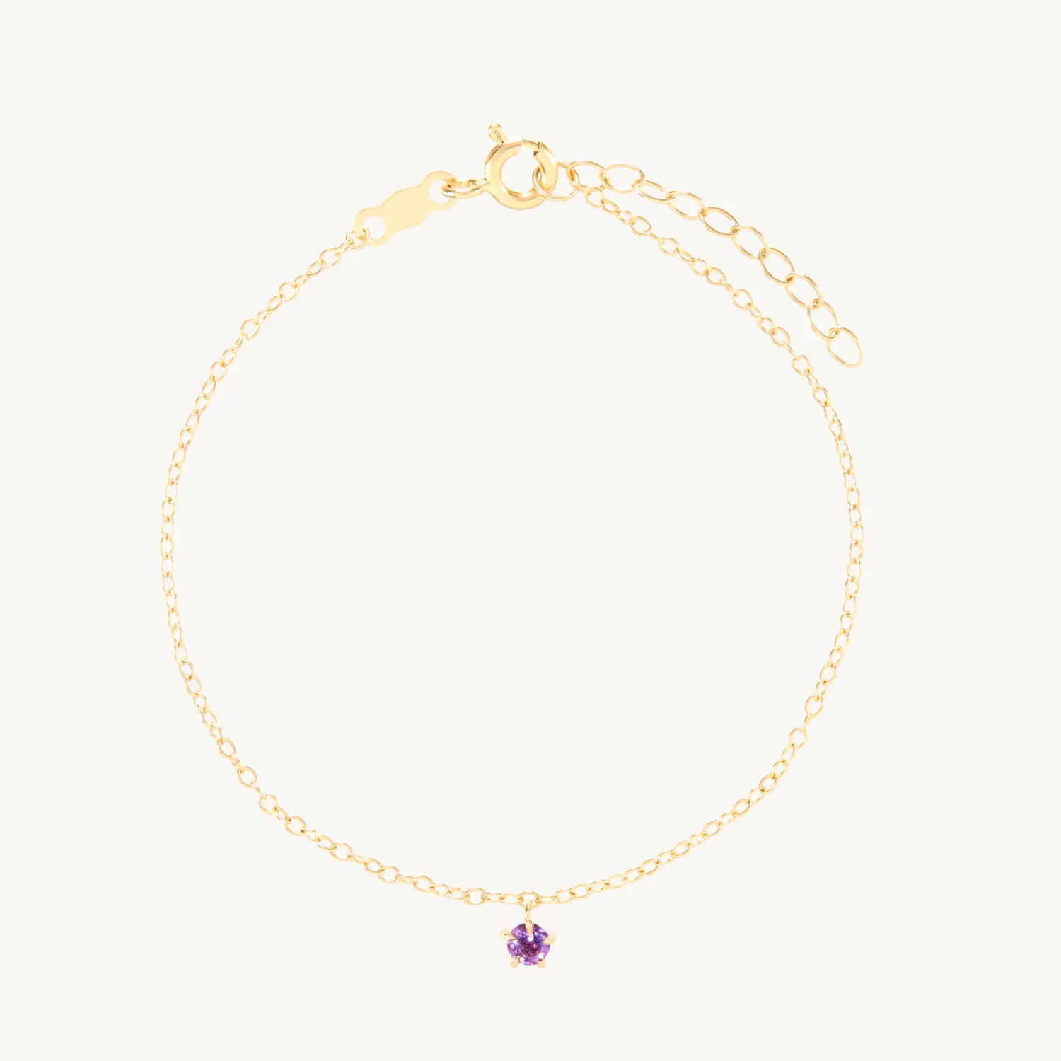 Alternative view of Little Star Birthstone Charm Bracelet