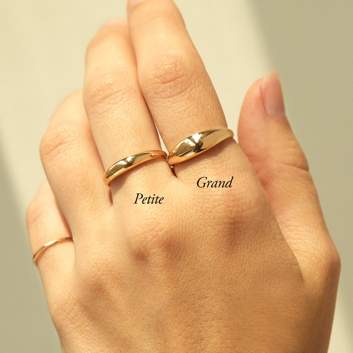 Petite Coupe Gold Dome Ring - Image 6