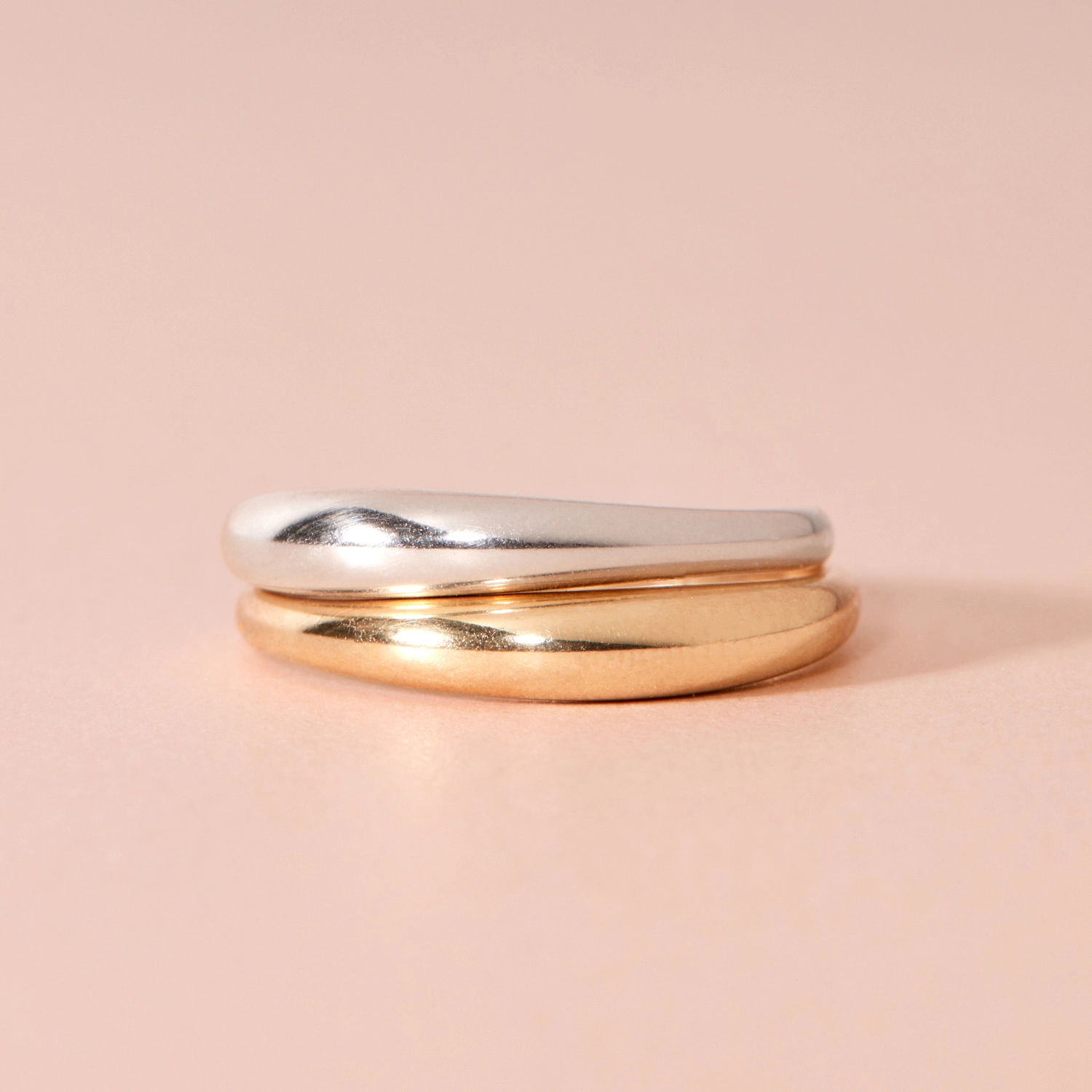 Petite Coupe Gold Dome Ring - Image 13