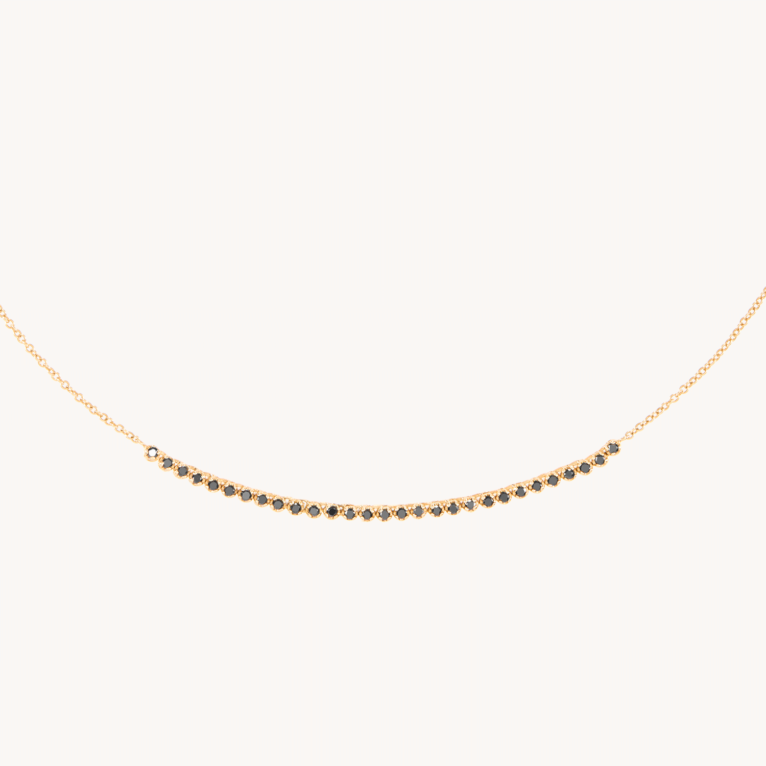 Black Diamond One O'Clock Demi Tennis Necklace