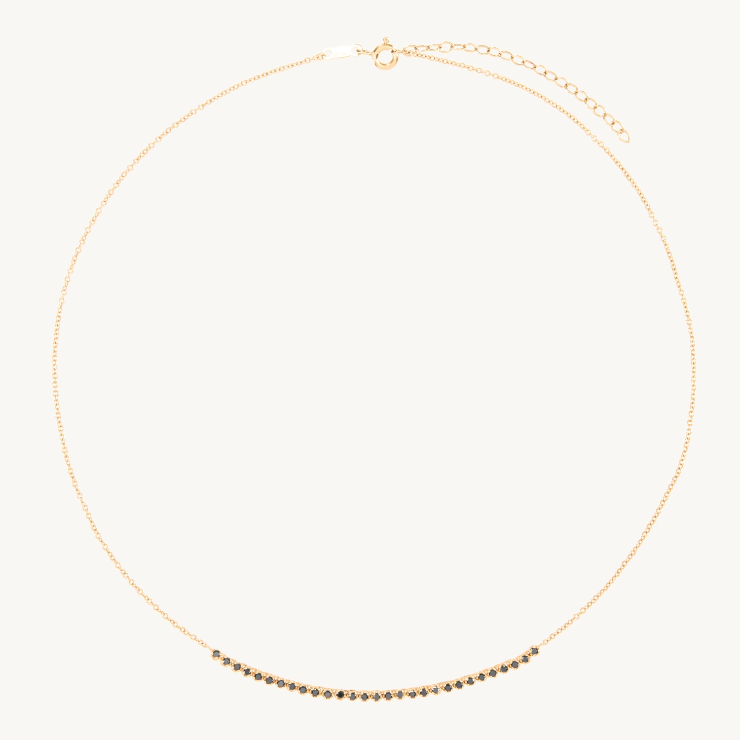 Black Diamond One O'Clock Demi Tennis Necklace - Image 12