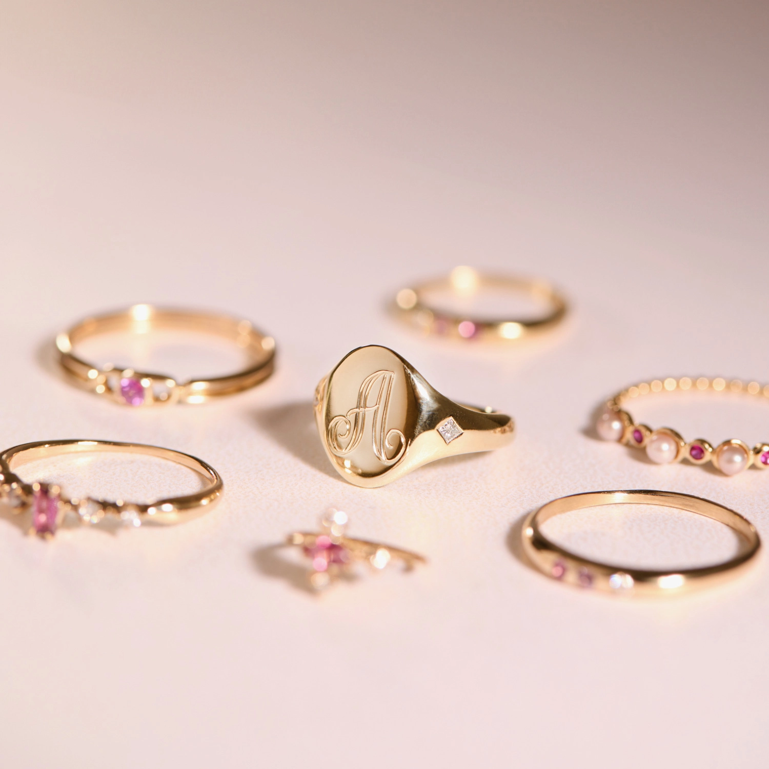 Gradient Barnes Ring, Pink Sapphire - Image 7