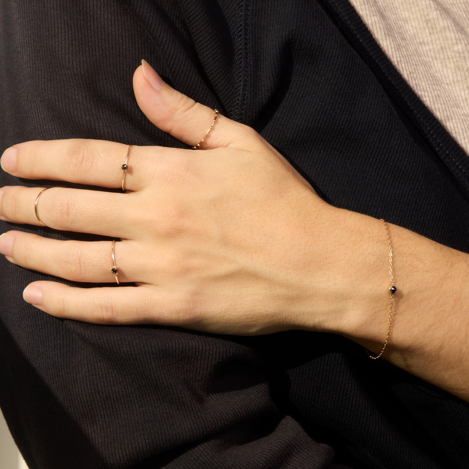 Alternative view of Black Diamond Bracelet and Ring Limited Edition Set