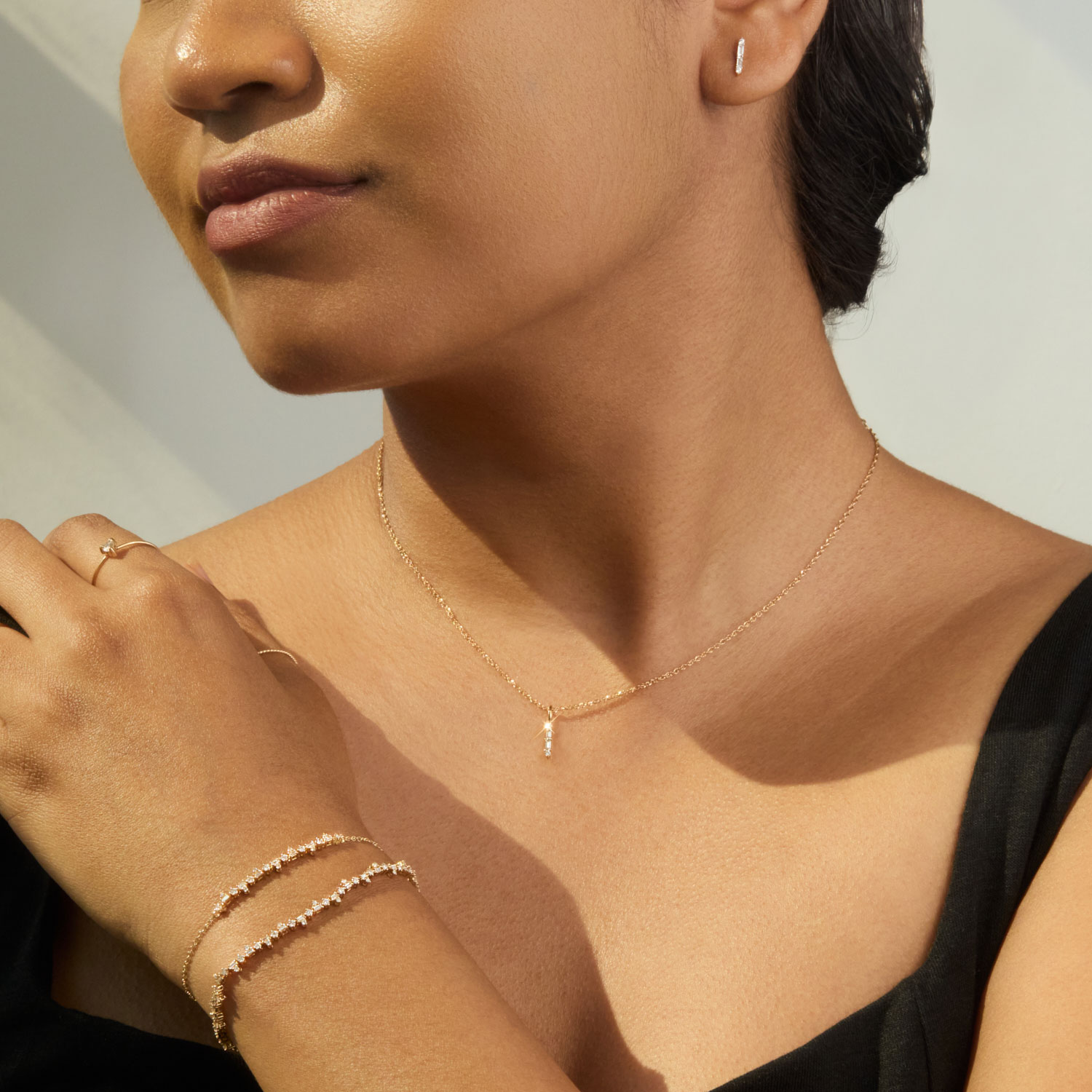 Pointelle Diamond Baguette Charm - Image 6