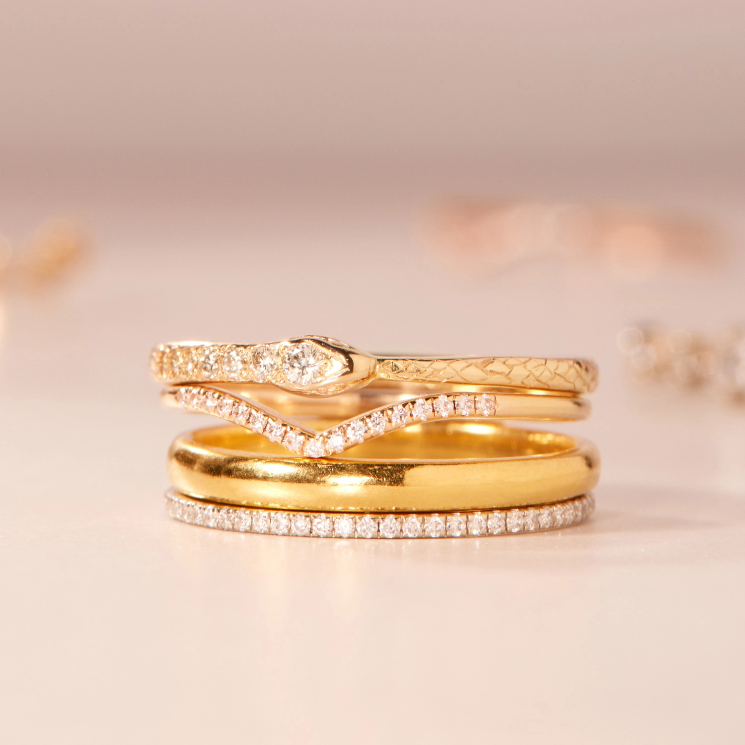 Diamond Ouroboros Snake Ring - Image 6